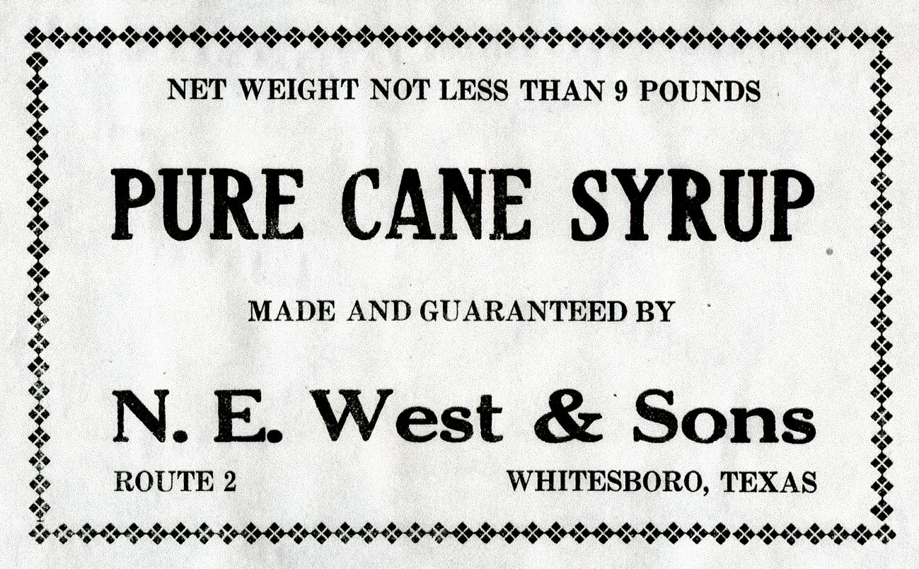 Label - West, N E and Sons